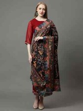 Women's Acro Wool Blend Digital Print Design Woven Shawl Large Soft Indian Stole