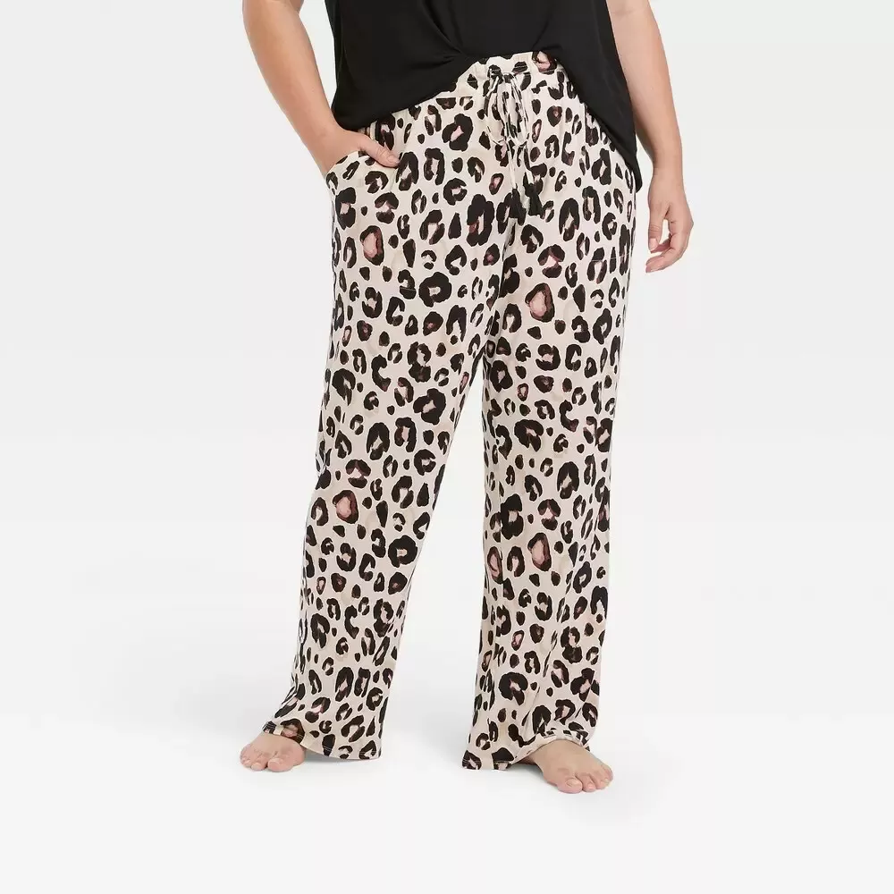 Women's Plus Size Animal Print Beautifully Soft Pajama Pants - Stars Above  4X