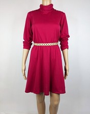 IMPROMPTU Vintage Women Fuschia Hot Pink dress Size 8 10 Retro Barbie Casual