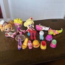 Shopkins Lil Shoppies 3  Dolls Moose Toys Misc Shoe/Hat Collection. Lot Of 16