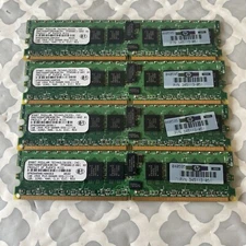 LOT OF 4 HP/SMART 345113-051/SB572284FG8E03BIAH 1GB DDR2 400 CL3 ECC REG Server