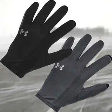 Men's Under Armour Storm Liner Cold Gear Running Gloves Black or Gray,  1377510