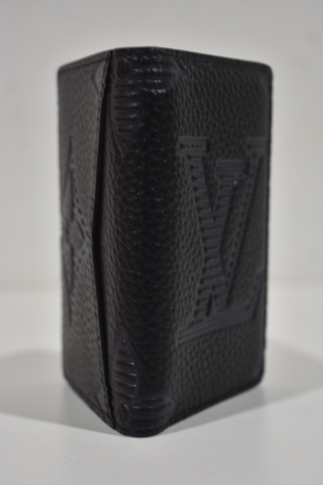 Louis Vuitton Taurillon Shadow Black Leather Monogram Pocket Organizer Wallet image 3