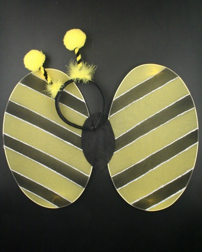 NEW Bumble Bee Wings Deeley Bopper Yellow Black Adult Large Child Fancy Dress