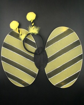 NEU Humble Bee Wings Deeley Bopper gelb schwarz Erwachsener großes Kind Kostüm