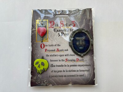 Disney Villains Snow White Pin Set - Snow White Icons poison apple mirror dagger