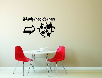Wandtattoo // ''Modschegiebchen'' - Marienkäfer - Sächsisch - Dialekt - Mundart