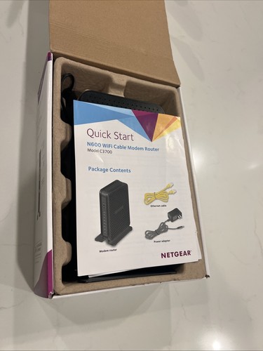 Netgear N600 WiFi Cable Modem Router C3700 8x4 802.11n Gigabit Docsis 3.0 - Afbeelding 3 van 4