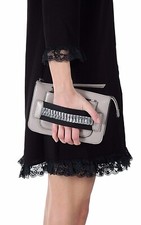 New Marc Jacobs Madison Leather Embellished Crossbody Clutch Bag