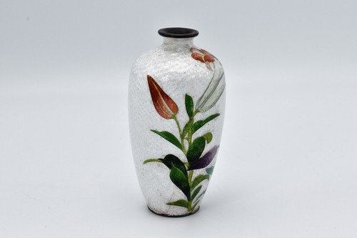 Meiji Japanese Ginbari Cloisonne Vase 19th Century Enamel - Picture 5 of 7