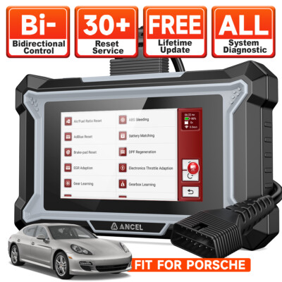 ANCEL DS160 Bidirectional OBD2 Scanner Diagnostic Scan ECU Coding For Porsche