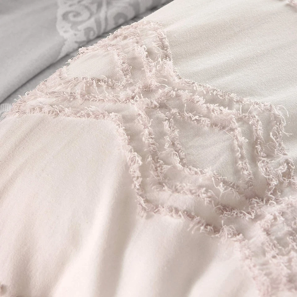 Peri Home - B07KNXQ11H - Cut Geo Duvet Bed Cover - Twin - Lilac - Изображение 3 из 4