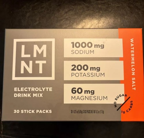LMNT Wassermelone Salz Keto Elektrolyt Pulver Pakete 30 Stick Neu Versiegelt