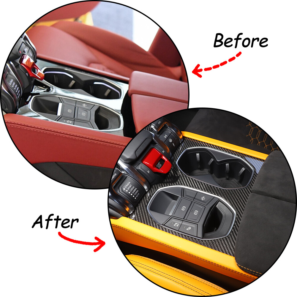 Real Carbon Fiber Central Console Gear Shift Panel For LAMBORGHINI URUS 2018-21