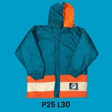 Miami Dolphins Logo Athletic Youth XLARGE Winter Coat NFL Pro Line VTG