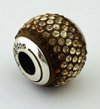 Brighton Cupid's Kiss Super Bead, J9722D, Silver Finish, Topaz Crystals, New