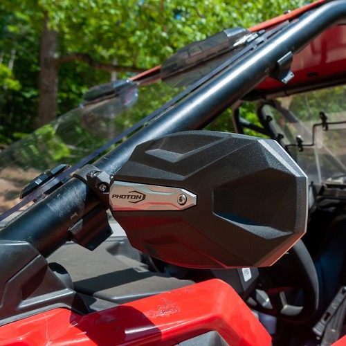 Yellow Seizmik Photon Side View Mirrors for 2017-2023 Can-Am Maverick X3 / MAX - Picture 6 of 8
