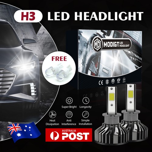 LED Headlight Kit H3 White 6000K Fog Light Bulb for FORD Explorer 1993-1998 - Picture 3 of 10