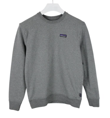 Patagonia Uprisal Crew Sweatshirt Damen Klein Rundhals Pullover Grau Logo - Bild 1 von 4