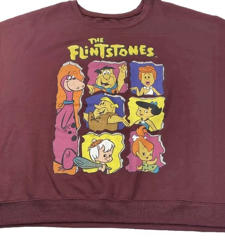 The Flintstones Graphic Sweatshirt Jr XXL Cartoons Preppy Casual Y2k - Picture 3 of 8
