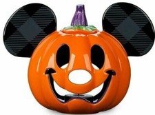 Mickey Mouse Jack O Lantern Candle Holder Halloween NEW Disney Parks Exclusive