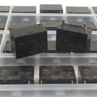 2PCS DEC DX1U-12VDC 20A 277VAC Power Relay 4 Pins