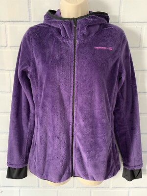 Merrell Full Zip M Purple Fleece Jacket Hooded Outdoors Plush Select Regulate