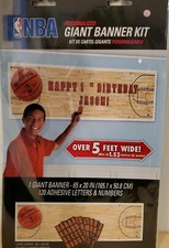 NBA Basketball Personalized Giant Banner Kit - Over 5 ft wide - NEW