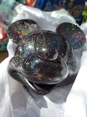 LOUNGEFLY DISNEY PARKS MICKEY MOUSE BLACK GLITTER FIGURAL LOUNGEFLY DISNEY PARKS MICKEY MOUSE BLACK GLITTER FIGURAL