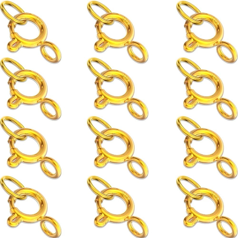 Gold Spring Clasp 5mm Findings for Jewelry Making for Necklace