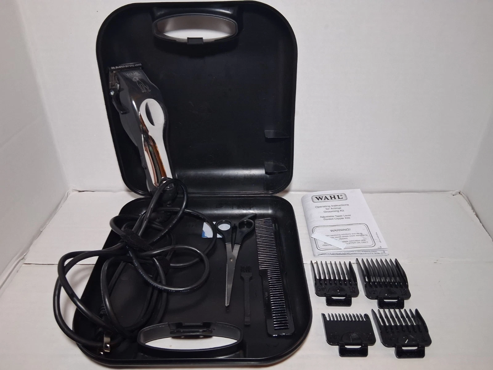 Wahl Pet-Pro Clipper Dog Grooming Kit Electric Corded Chrome Gray USA