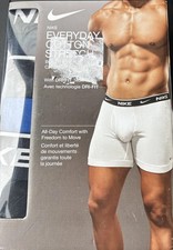 Nike Everyday Cotton Stretch Dri-Fit Boxer Briefs Men  s Sz XL 3 Pack Black Blue