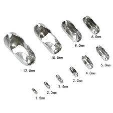 1Packs Stainless Steel Ball Chain Connectors Clasps 1.5 2 2.4 3.2 4 5 6 8 10 12M