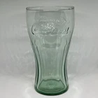 Vintage Coke Coca Cola 16 oz Green Tint Glass Embossed