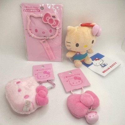 Hello Kitty Karabiner Schlüsselanhänger 4er-Pack rosa Tauchermaskottchen...