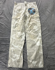 Vintage Da Nang Cargo Pants Womens 29" Beige Camouflage Embroidered Retro Y2K