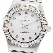 Omega Constellation Mini Iris Diamond Bezel Stainless Steel Used From Japan