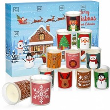 2025 Advent Calendar Candles for Women 12 Days Christmas Countdown Scented Ca...