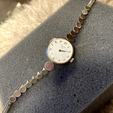 Omis Vintage Creation Teeny HWS Uhr,835 Silber,Handaufzug,Gliederarmband ,läuft