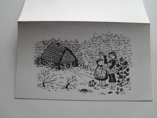 Postcard/greeting card "70s/80s" Hansel and Gretel (coloring page)
