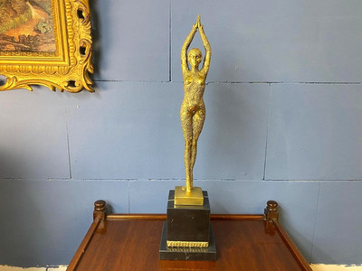 Bronze Sculpture Dancer Starfish on Marble Base after Demetre Chiparus