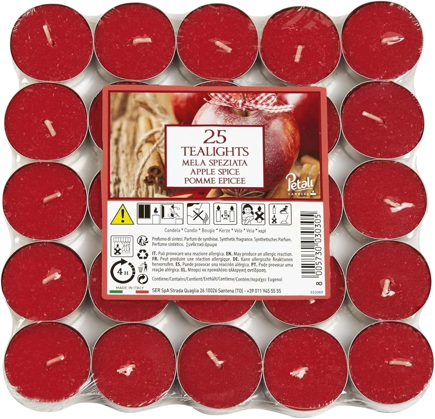 25 x Scented Tealights Apple SpicePrices Candles Frangrance - 4 Hours Burn Time - Image 2
