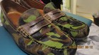 MARTIN DINGMAN MEN'S DESIGNER LEATHER CAMO LOAFERS               10M — photo 8