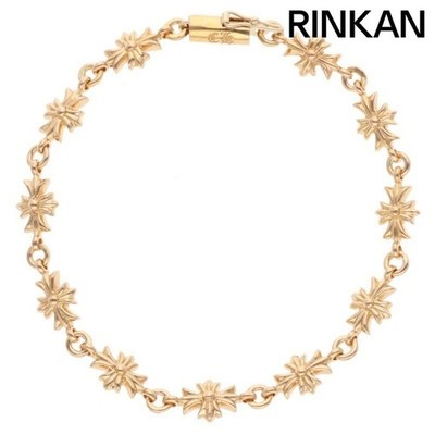 Chrome Hearts 22k TNY E CH PLS Tiny ECH Plus Gold Bracelet Men's