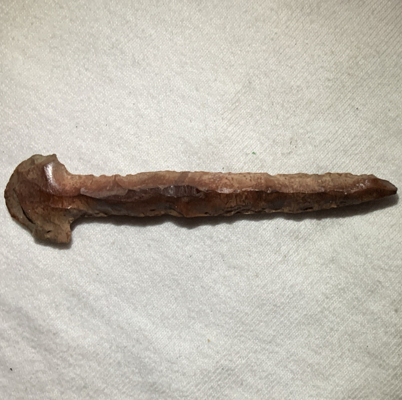 Knapped Stone Spear Head Point / Spear Head, Brown, Approx. 3 in Long