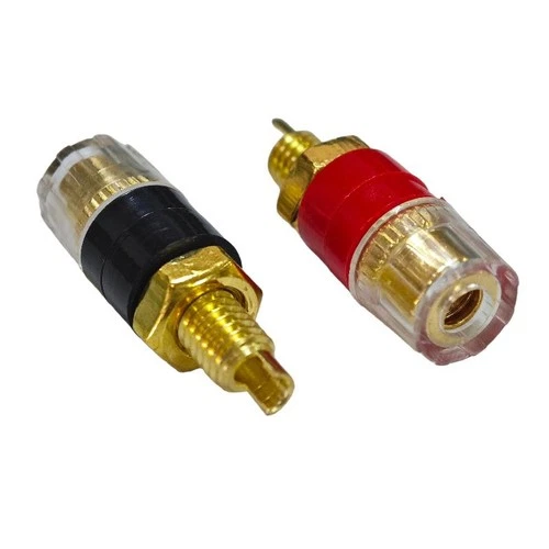 4/10Pcs 4mm Gold Plated HIFI Speaker Amplifier Binding Posts Terminal Connec _wo