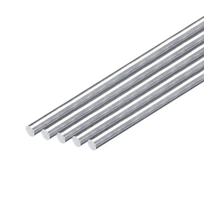 uxcell 10Pcs 3/16''(4mm) Dia Round Aluminum Rod, 4mm x 305mm, Silver 