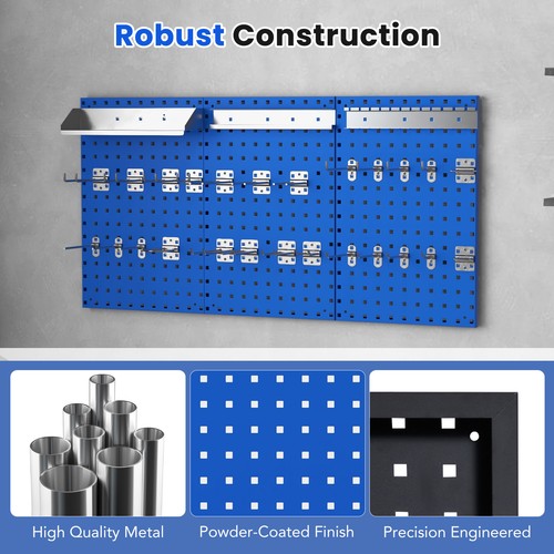 3 Pcs Pegboard Wall Organizer w/25 Hooks Drill Bit Holder Screwdriver Holder - Picture 9 of 10