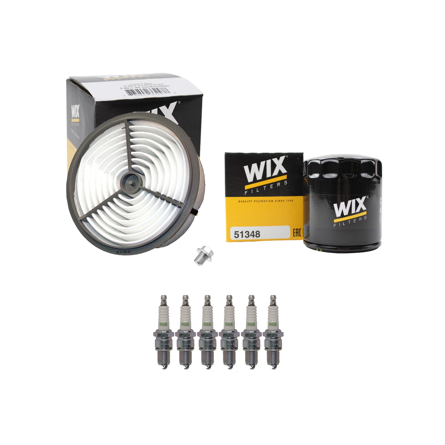 Wix Engine Air Oil Filters  NGK 6 Spark Plugs Kit for Toyota Supra 3.0 L6 Turbo