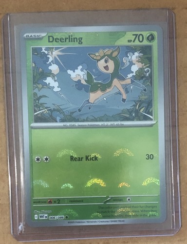 Pokemon Deerling 006/086 Poke Ball Holograma Inverso